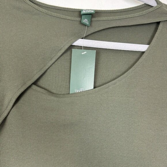 Wild Fable Olive Green Body Con Long Sleeve Ribbed Dress Size XXL - Picture 4 of 6